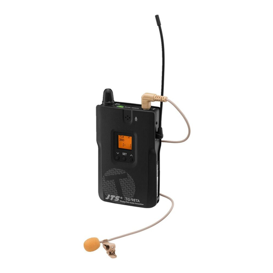 Monacor JTS TG-98RA /5 Instruction Manual