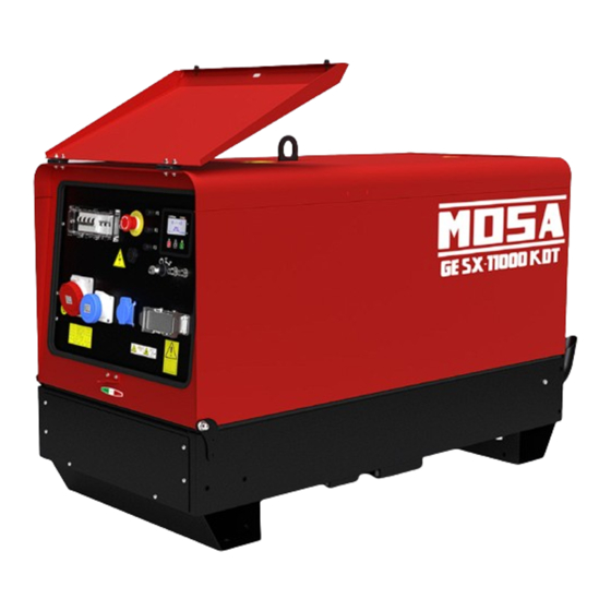 Mosa GE SX-11000 KDT Use And Maintenance Manual