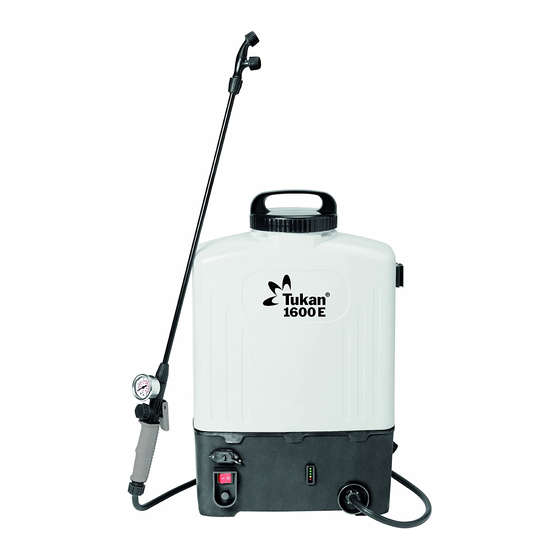 User Manuals: TUKAN 1600E Electric Knapsack Sprayer