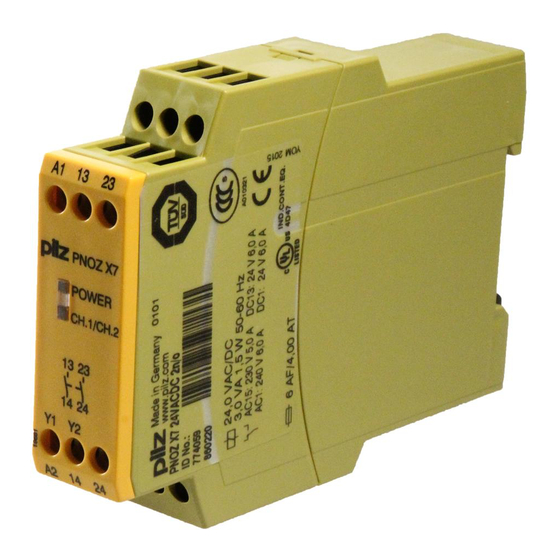 Pilz PNOZ X7 Operating Manual