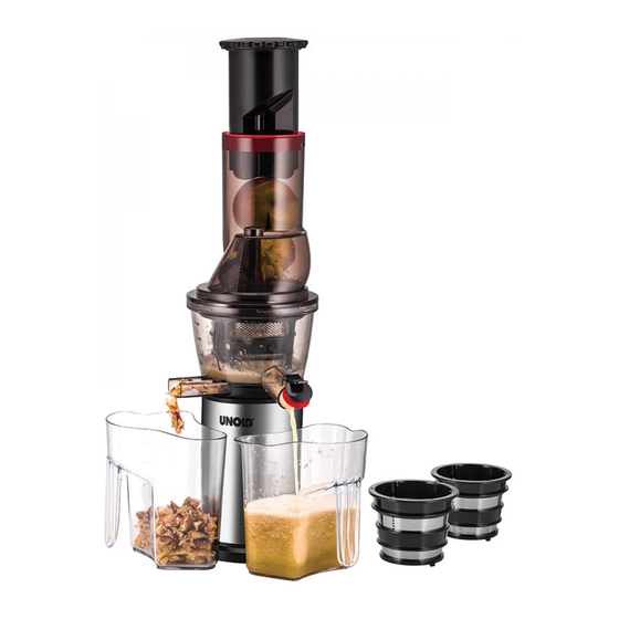 Unold SLOW JUICER 3 IN 1 Instructions For Use Manual