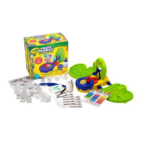 Crayola Paint maker Quick Start Manual