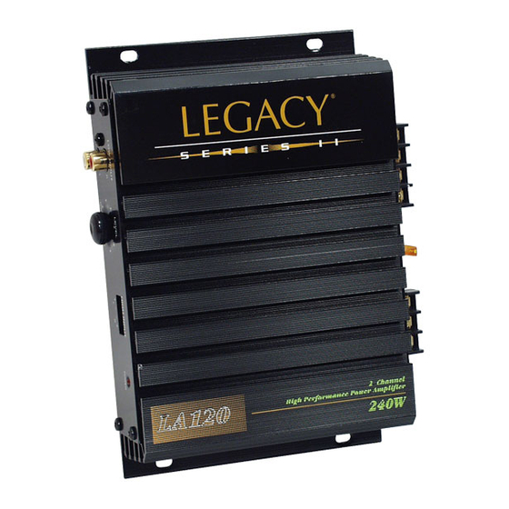 Legacy LA 120 Owner's Manual