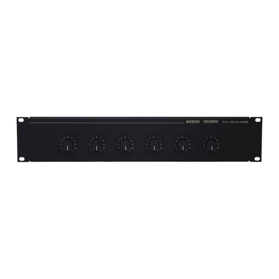 AUDAC vc2200 Instruction Manual