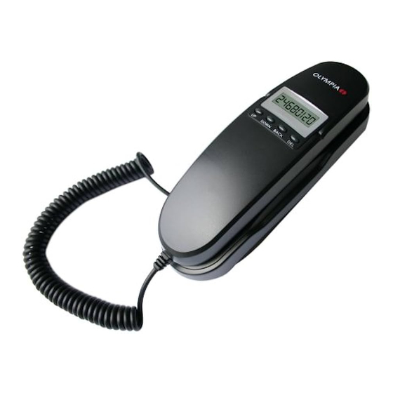 Olympia T 1001 C Manual