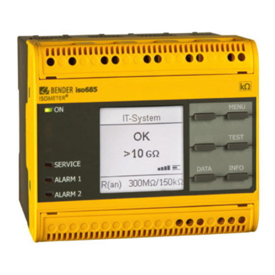 User Manuals: Bender ISOMETER isoHR685W-x-I-B Monitor