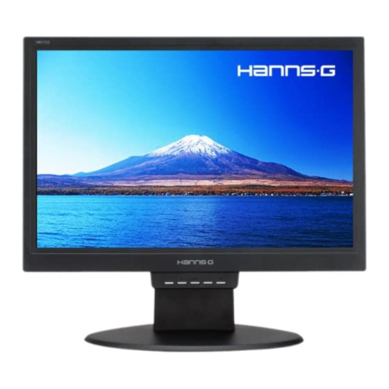 Hanns.G HB171 LCD Monitor Manuals