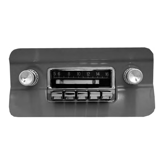 Custom Autosound SLIDEBAR RADIO User Manual