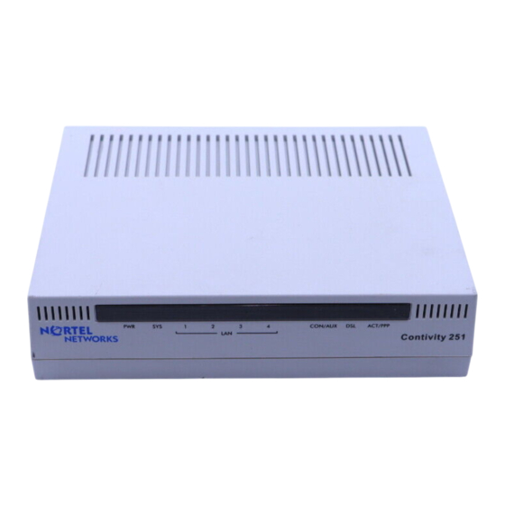 Nortel Contivity 251 User Manual