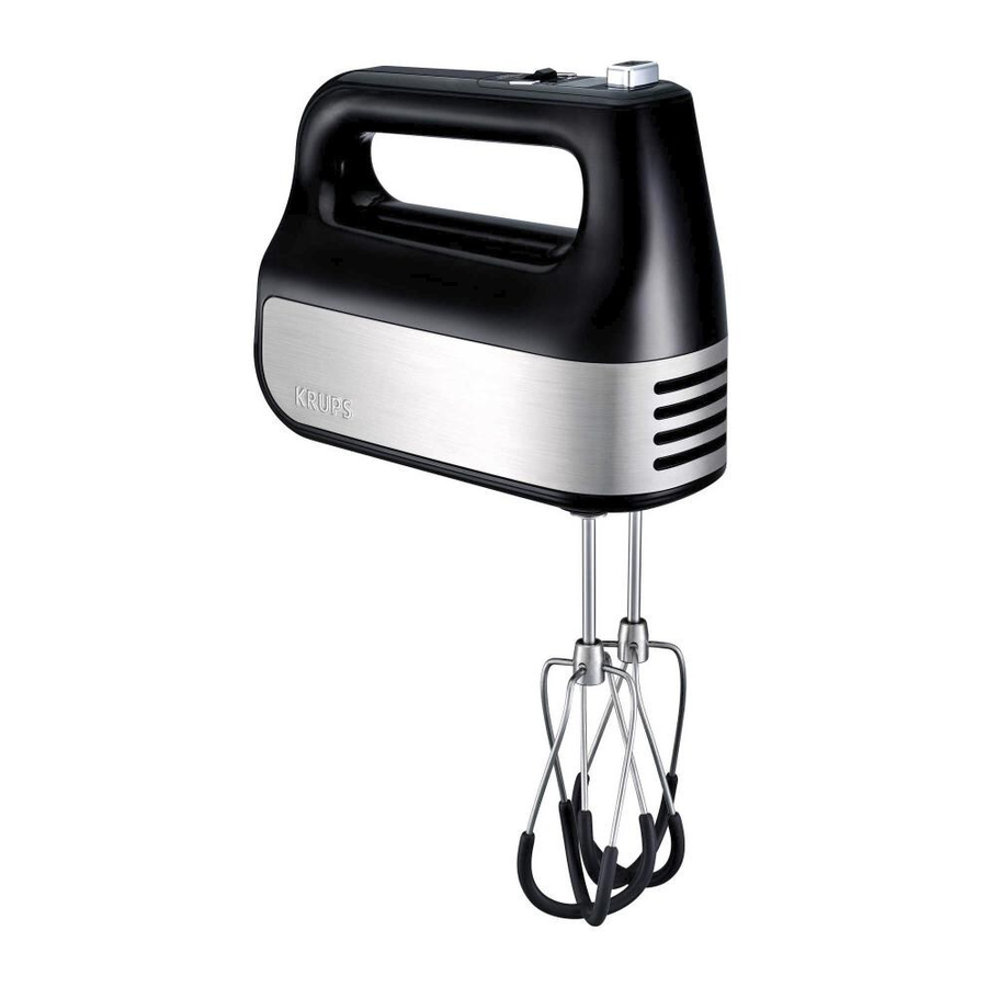 KRUPS GN492851 - 10 Speed Digital Hand Mixer Manual