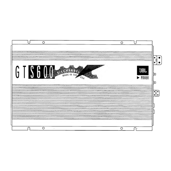 Harman JBL GTS600 Technical Manual