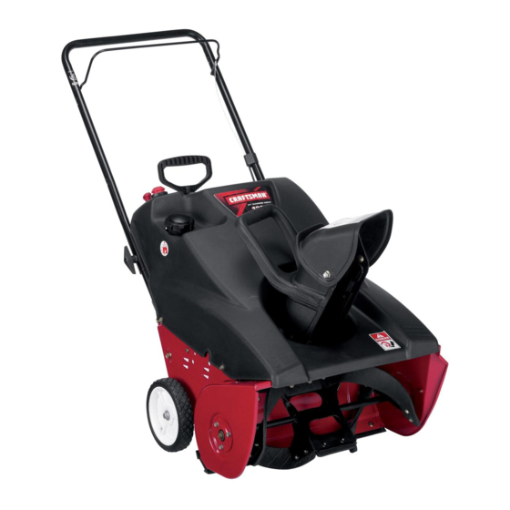 Craftsman 88704 - 123cc 4 Cycle Single Stage Snow Thrower Operator's Manual
