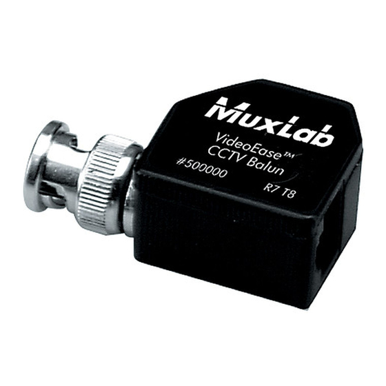 MuxLab VideoEase 500000 Quick Installation Manual