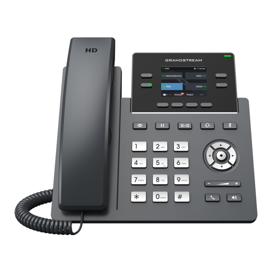 Grandstream Networks GRP2612 Quick Reference Sheet