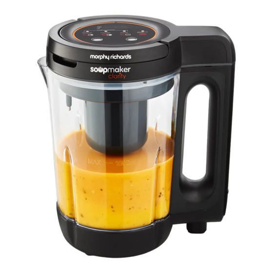 Morphy Richards Soup Maker Clarity Manuals