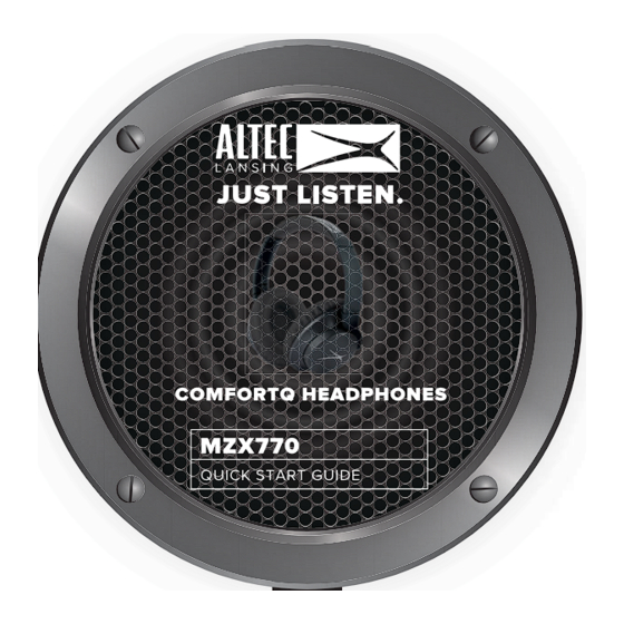 Altec COMFORTQ MZX770 Quick Start Manual