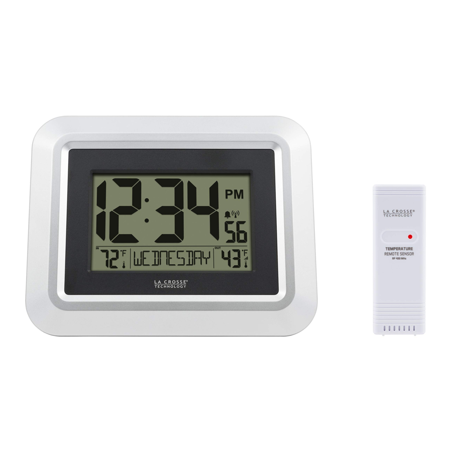 La Crosse Technology 513-1918S - Atomic Digital Wall Clock with Outdoor Temperature Manual