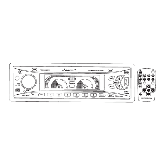 Lanzar VBD2800MU Owner's Manual