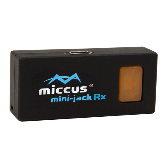 Miccus Mini-jack RX User Manual