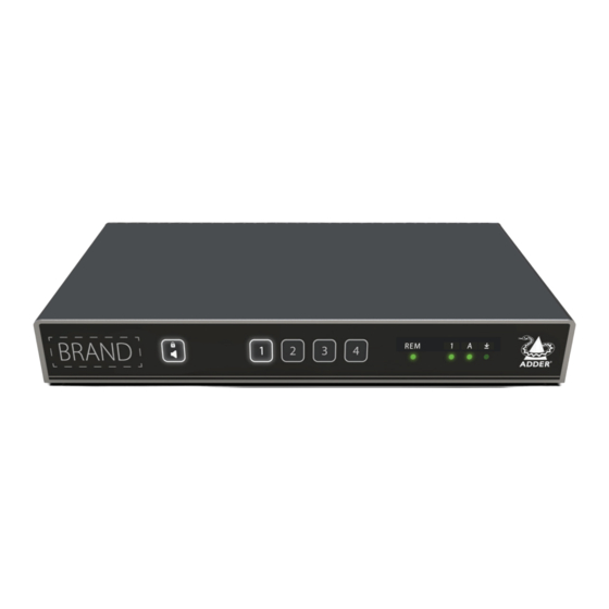 ADDER ADDERView Secure AVS-2112 Quick Start