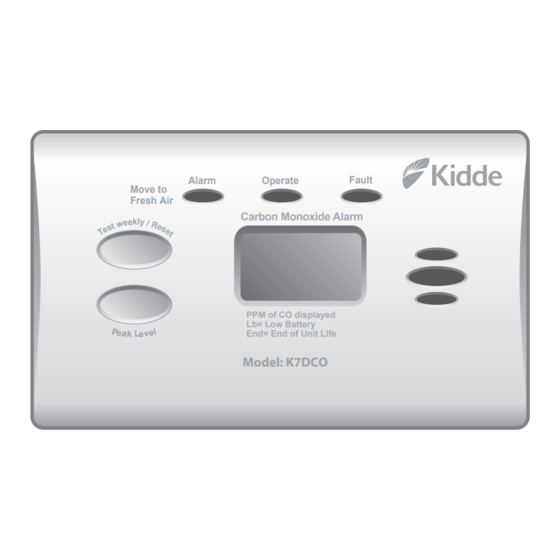 Kidde K7CO User And Installer Manual