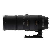 Sigma APO 150-500mm F5-6.3 DG OS HSM Instructions Manual