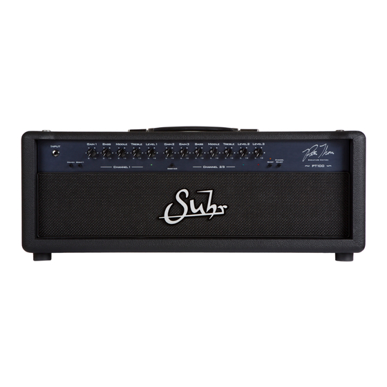 Suhr PT-100 SIGNATURE EDITION User Manual