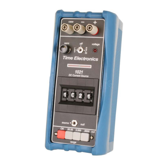 Time Electronics 1021 Technical Manual
