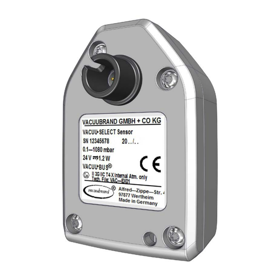 vacuubrand VACUU-SELECT Instructions For Use Manual