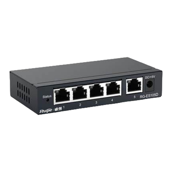 Ruijie Reyee RG-ES105D Series Hardware  Installation And Reference Manual