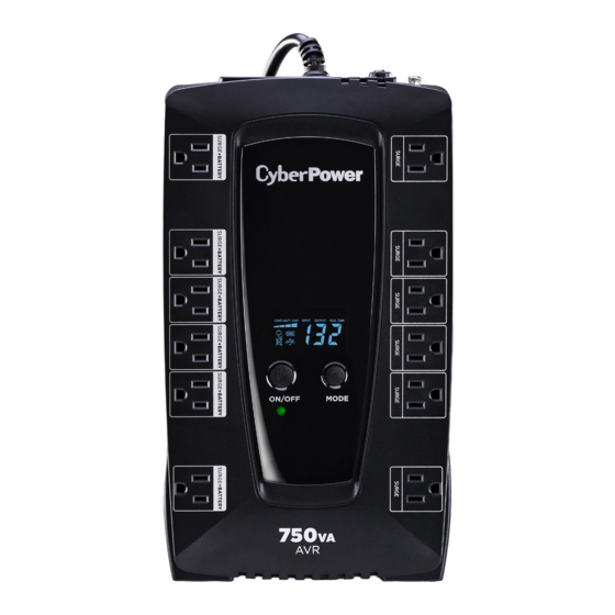 CyberPower AVRG750LCD User Manual
