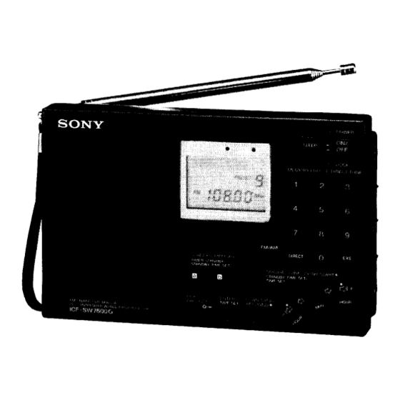 Sony ICF-SW7600G Service Manual