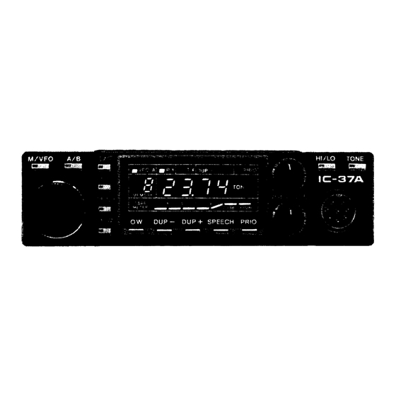Icom IC-37A Insrtuction Manual