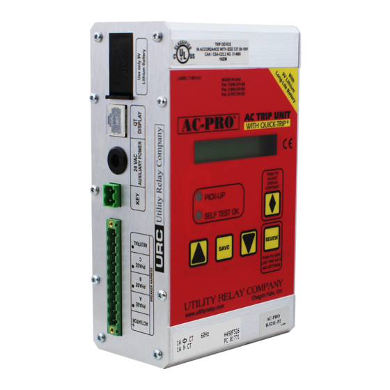 Utility Relay Company AC-PRO Instruction Manual
