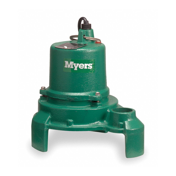 MYERS ME3F Series Installation, Operation & Parts Manual
