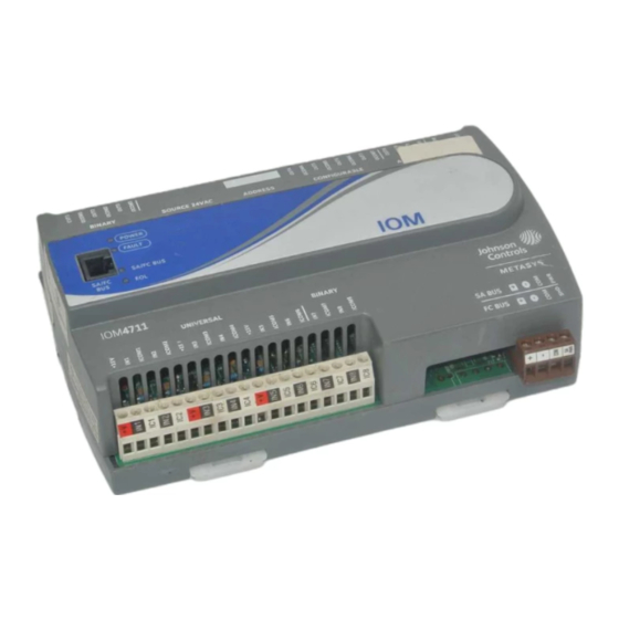 Johnson Controls Metasys MS-IOM4711 Series Installation Instructions Manual