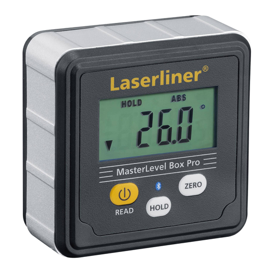 LaserLiner MasterLevel Box Pro Quick Start Manual