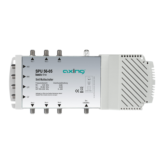 axing basic-line Series Operation Instructions