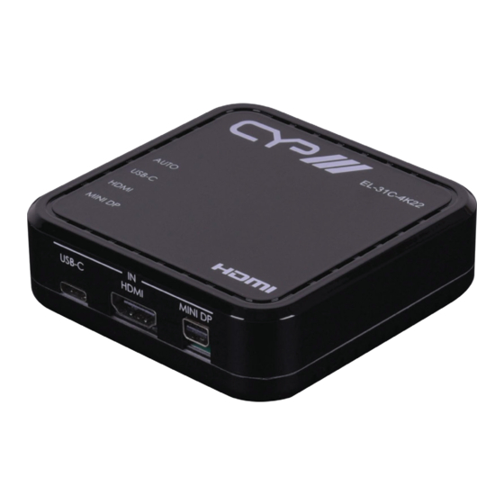 CYP EL-31C-4K22 HDMI Selector Manuals