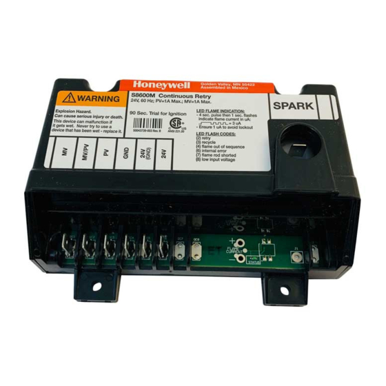 Honeywell S8610 Manual