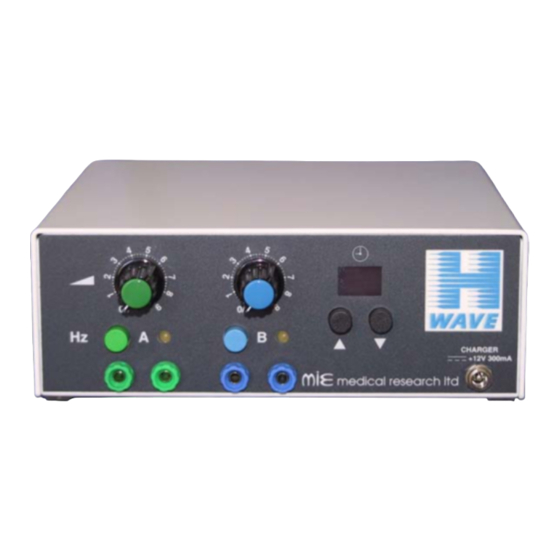 MIE medical research H-Wave 4-pad Instruction Manual