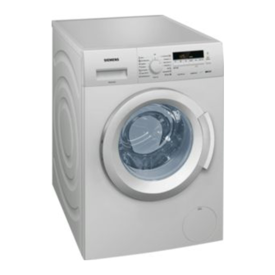 Siemens WM10K22SME Washing Machine Manuals