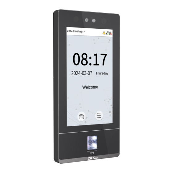 ZKTeco SenseFace 7B Quick Start Manual
