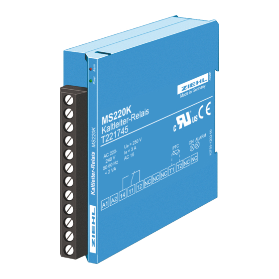 ZIEHL MS220K Operating Manual