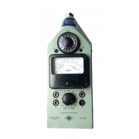 BRUEL & KJAER 2203 Instructions And Applications