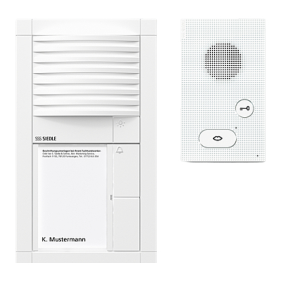 SSS Siedle SET VAB 850-1 Manual