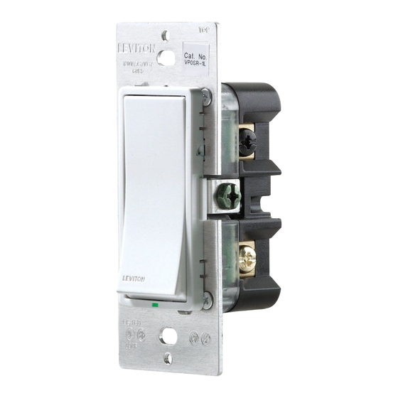 Leviton vizia+ decora VPS15-1L Installation Instructions