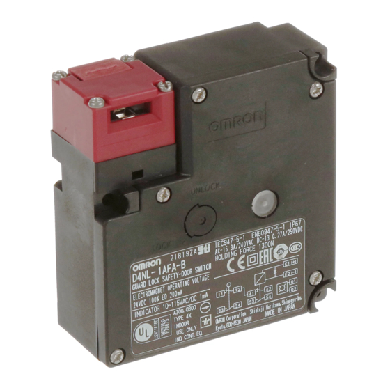 Omron D4NL-1AFA-B Manual