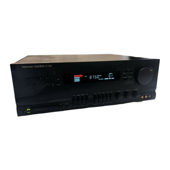 Harman Kardon PT2500 Owner's Manual