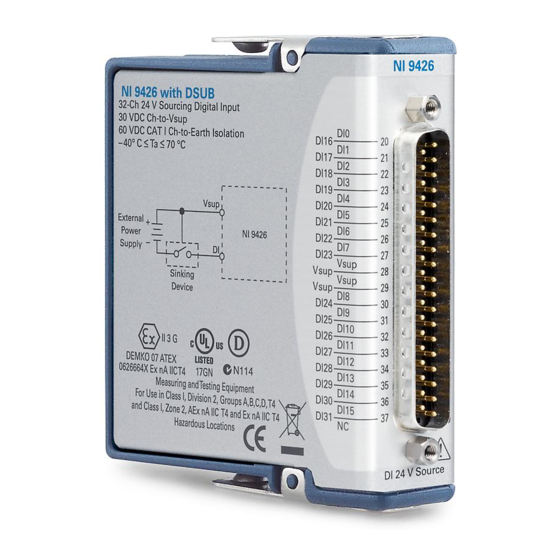 National Instruments NI 9426 Operating Instructions Manual